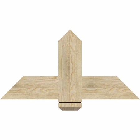 Ekena Millwork Eugene Rough Sawn Timber Gable Bracket, Douglas Fir, 36"W x 18"H x 2"D x 6"F, 12/12 Pitch GBW036X18X0206EUG00RDF